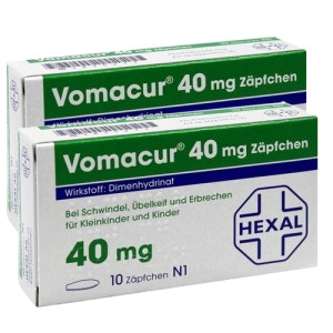 Vomacur 40 10 Suppositorien Doppelpack